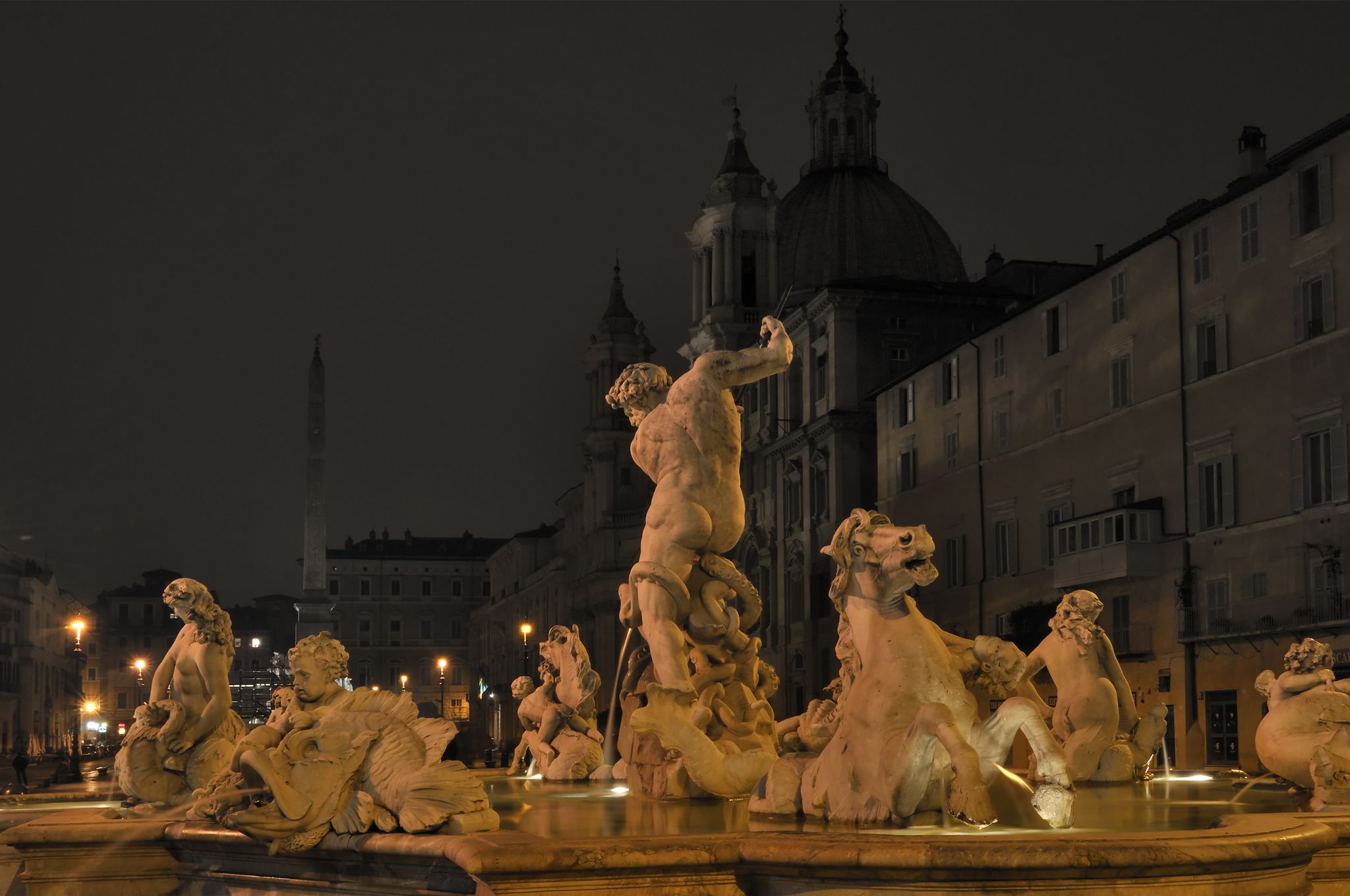 Piazza Navona edificata sullo stadio di Domiziano, l